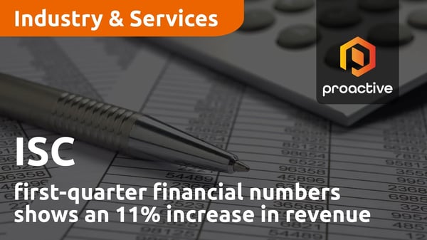 ISC first-quarter financial numbers shows an 11% increase in revenue